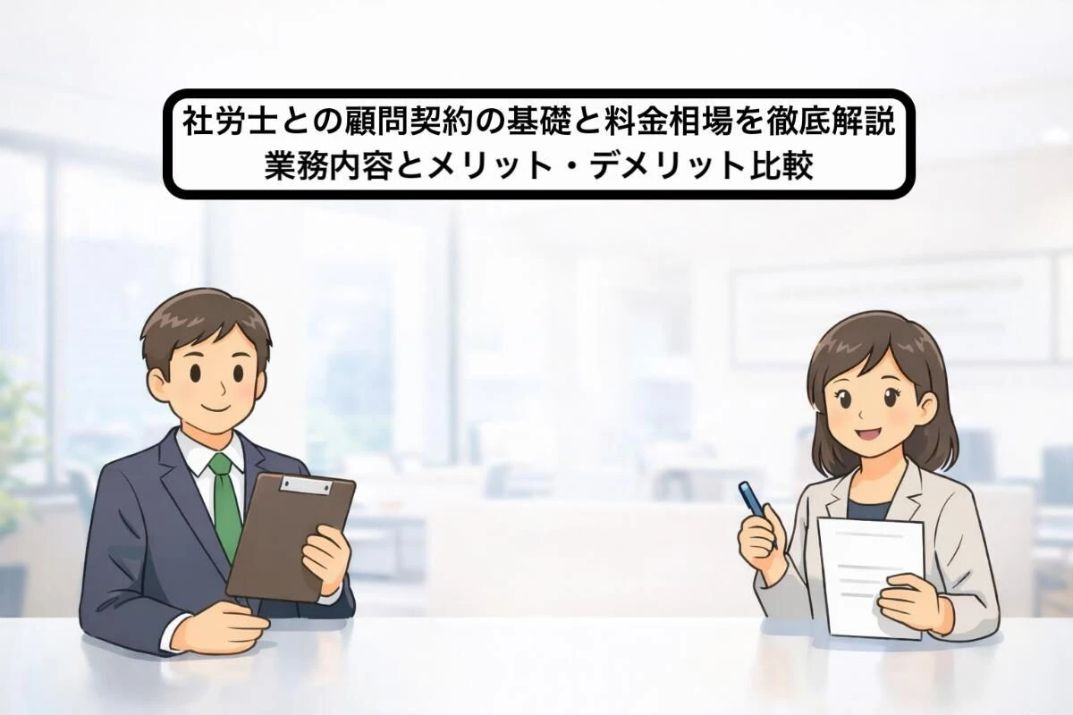社労士との顧問契約の基礎と料金相場を徹底解説｜業務内容とメリット・デメリット比較