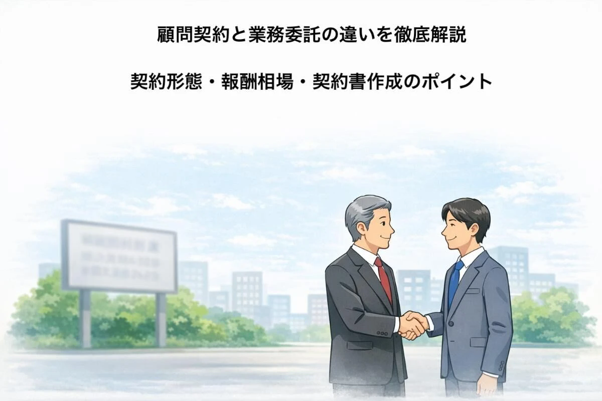 顧問契約と業務委託の違いを徹底解説｜契約形態・報酬相場・契約書作成のポイント