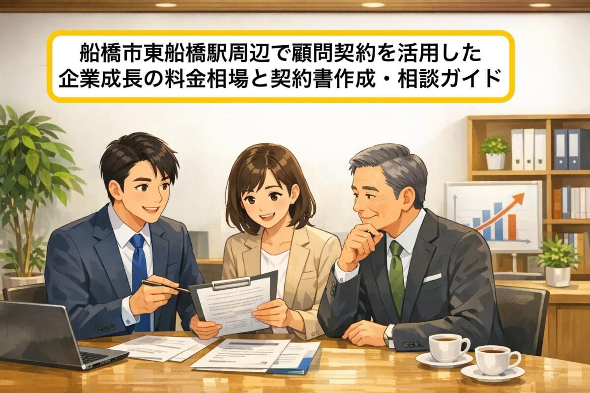 船橋市東船橋駅周辺で顧問契約を活用した企業成長の料金相場と契約書作成・相談ガイド