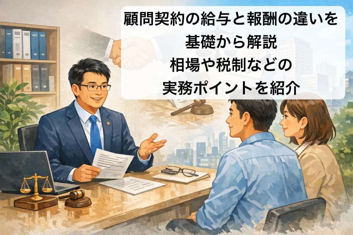 顧問契約の給与と報酬の違いを基礎から解説｜相場や税制などの実務ポイントを紹介