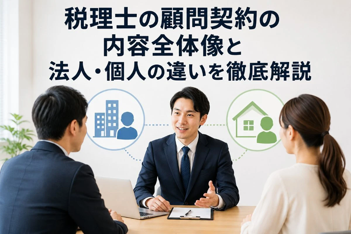 税理士の顧問契約の内容全体像と法人・個人の違いを徹底解説
