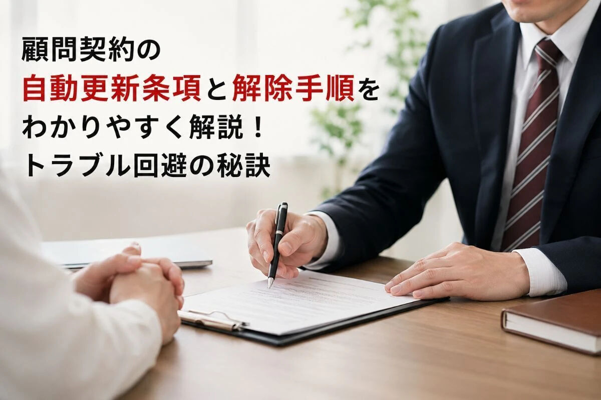 顧問契約の自動更新条項と解除手順をわかりやすく解説！トラブル回避の秘訣