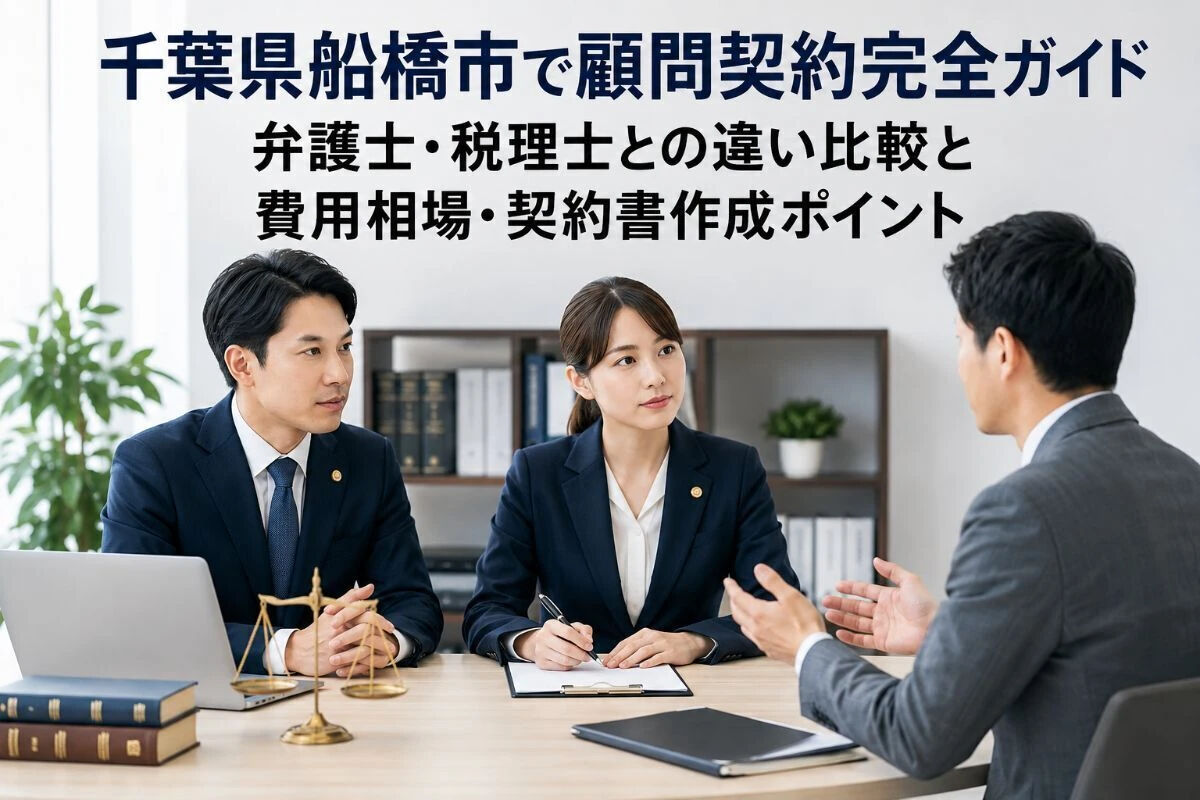 千葉県船橋市で顧問契約完全ガイド｜弁護士・税理士との違い比較と費用相場・契約書作成ポイント