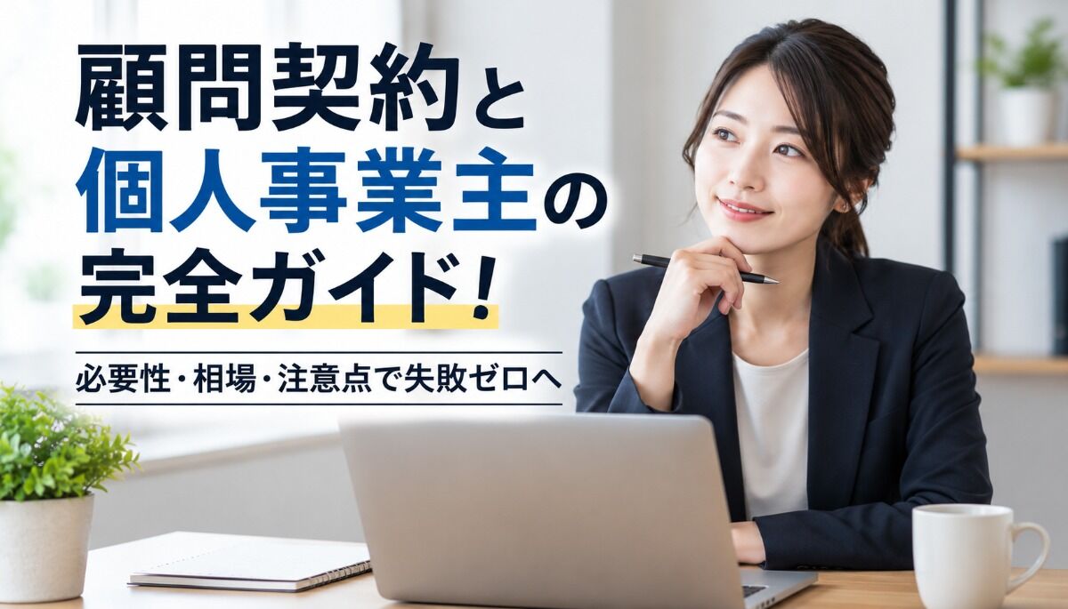 顧問契約と個人事業主の完全ガイド！必要性・相場・注意点で失敗ゼロへ